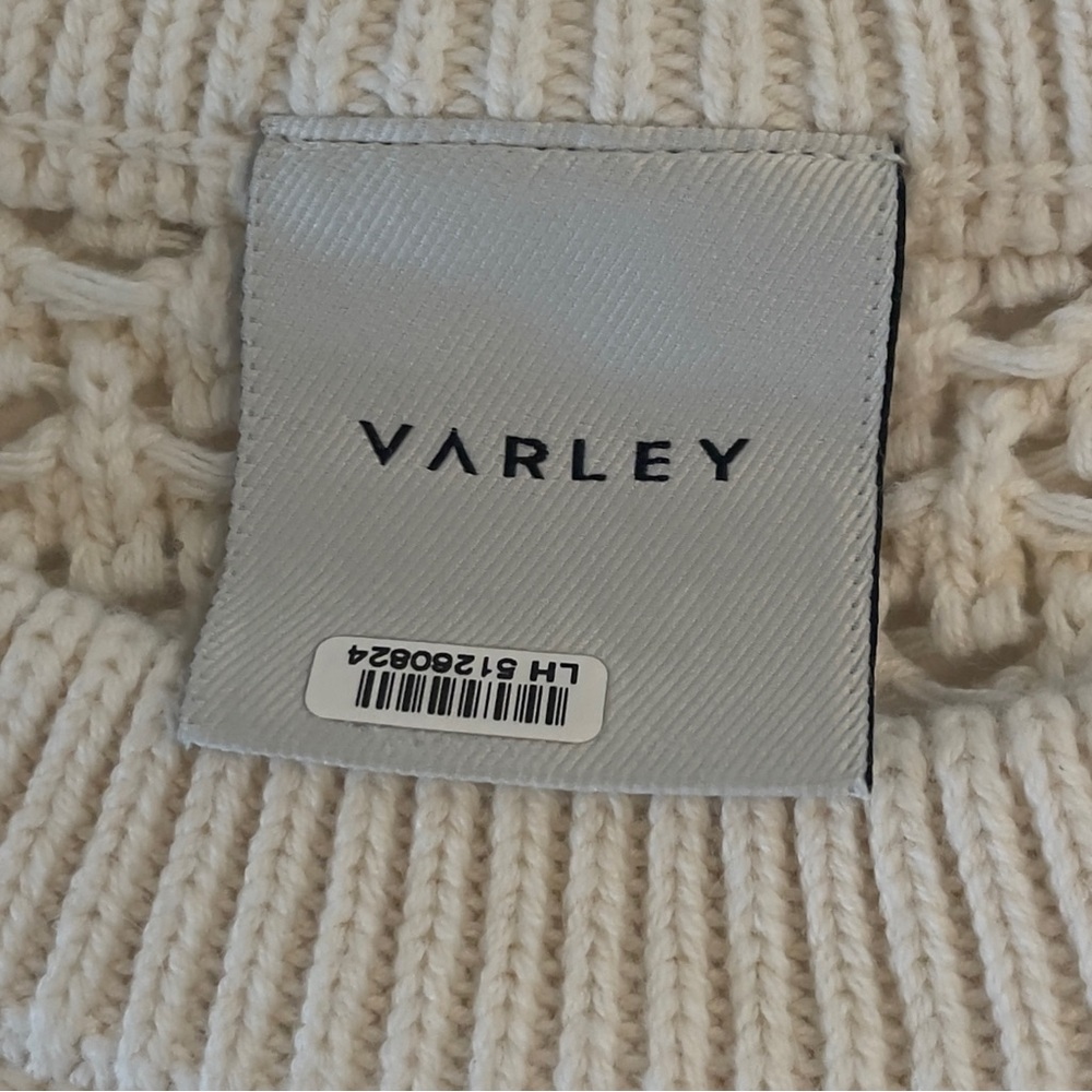 Varley Sweater Alva Cotton Knit Egret Sz Med - Picture 5 of 6